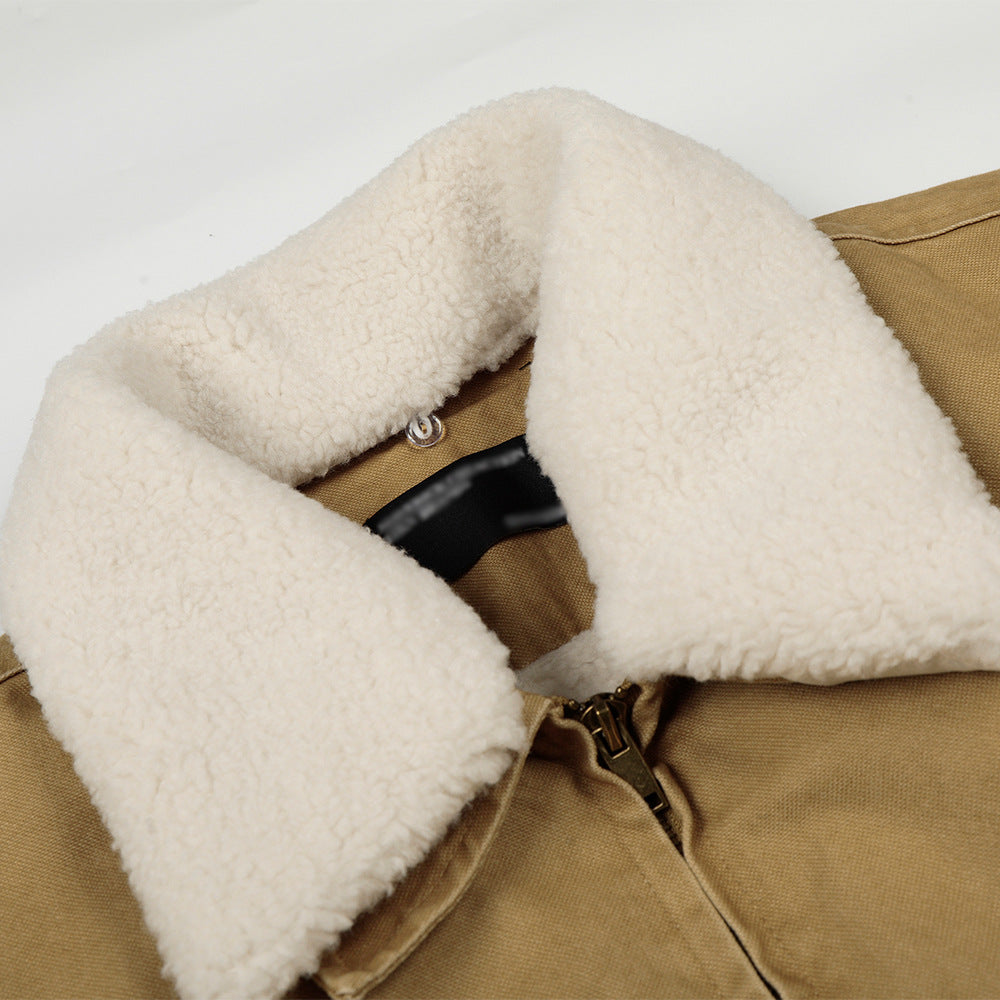 Canvas workwear style short jacket