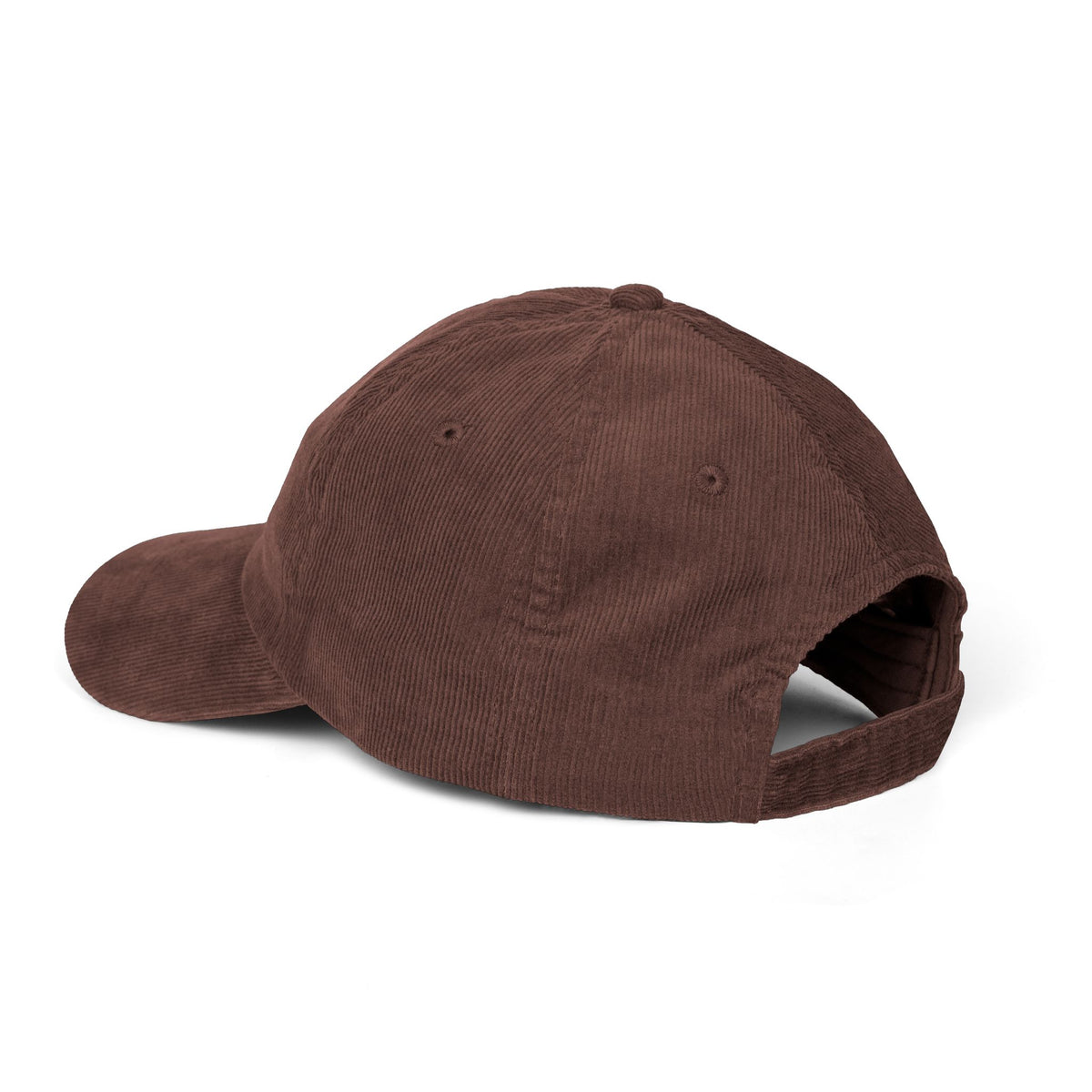 Corduroy Embroidered Cap — "LUMOOD" Vintage Brown Baseball Hat
