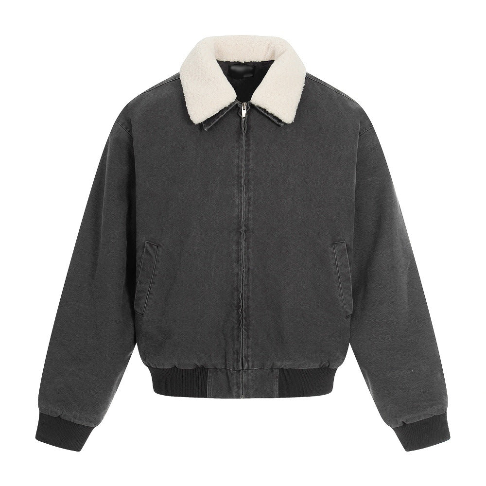 Canvas workwear style short jacket