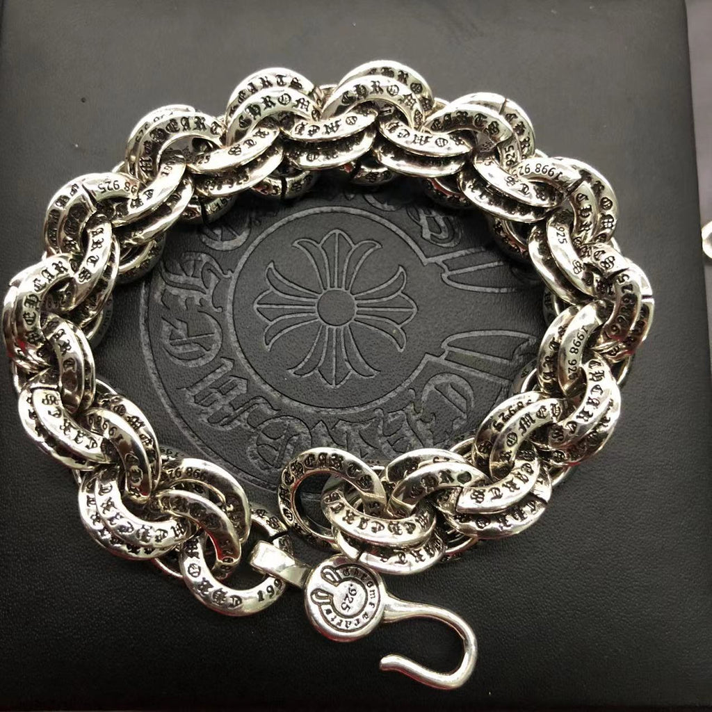 Double ring bracelet for men and women