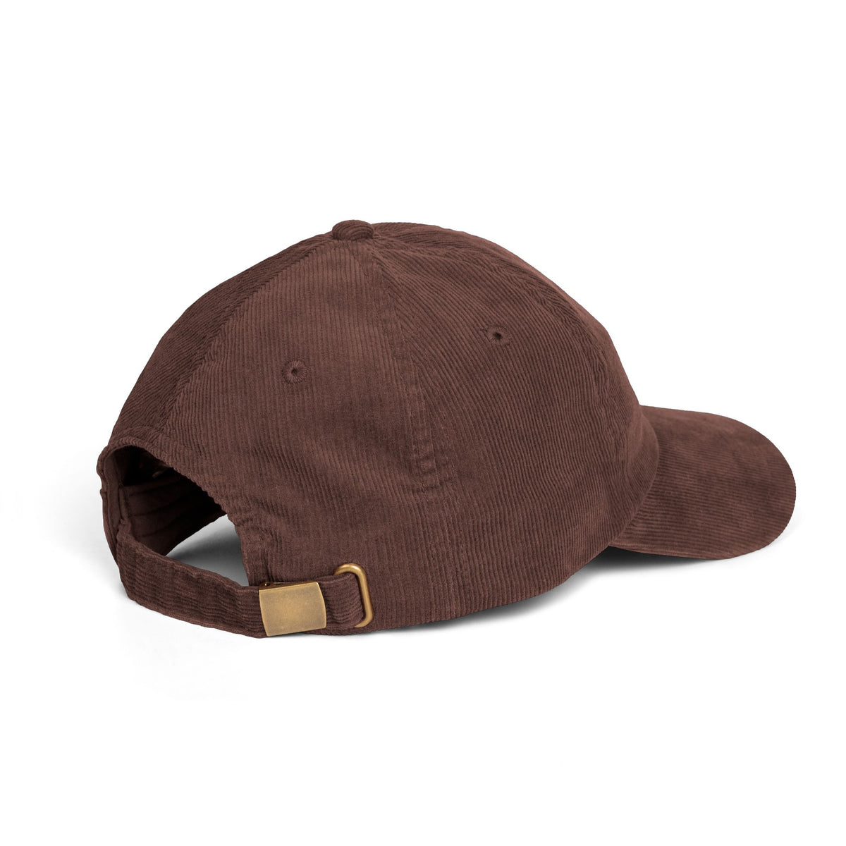 Corduroy Embroidered Cap — "LUMOOD" Vintage Brown Baseball Hat