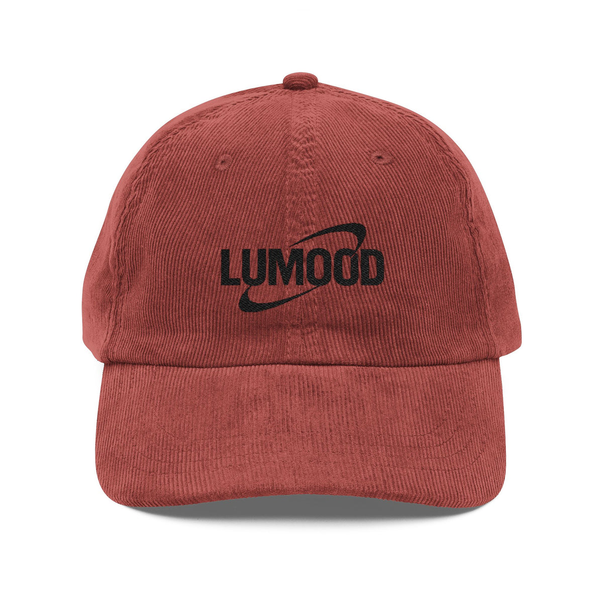 Vintage Corduroy Cap — Embroidered "LUMOOD" Retro Dad Hat