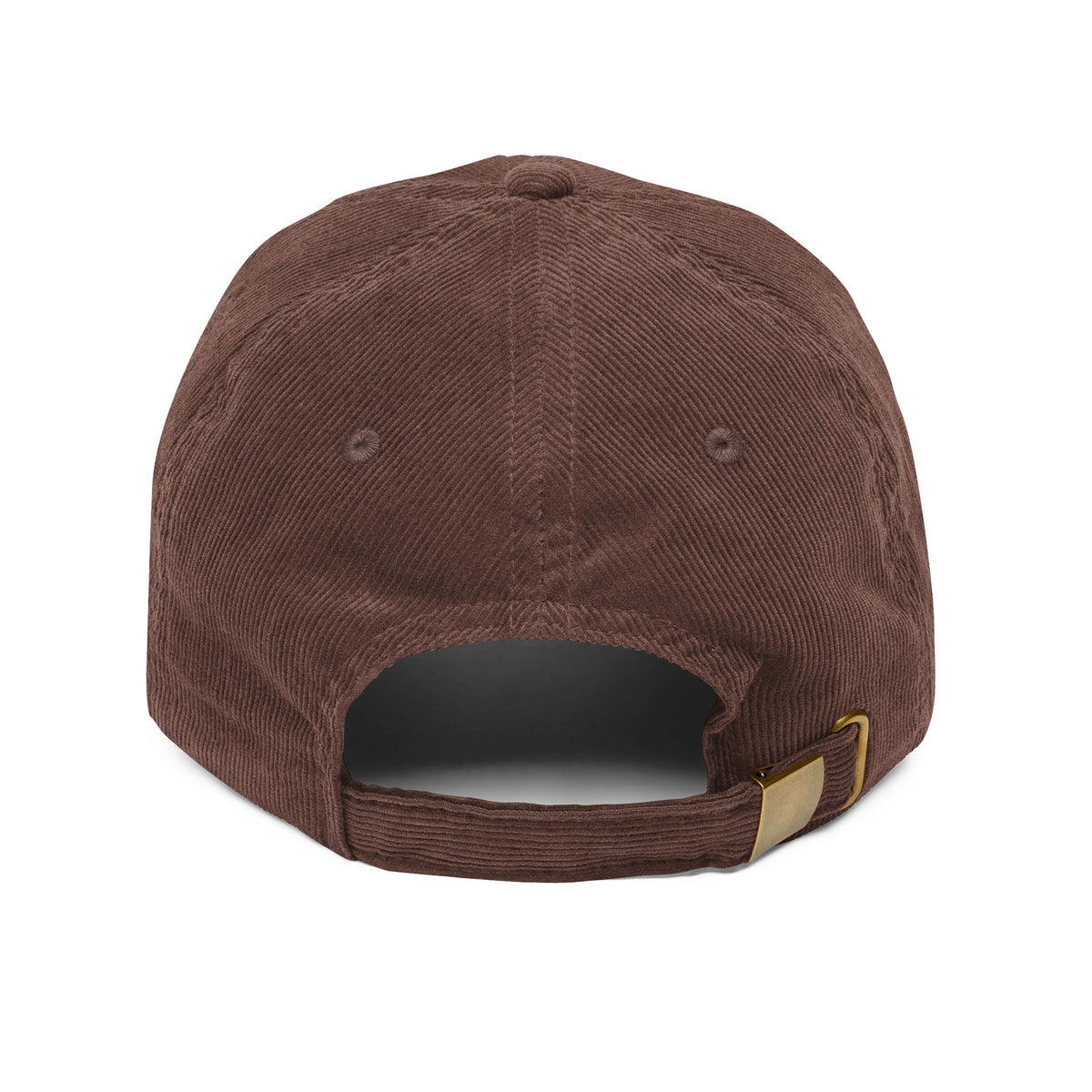 Corduroy Embroidered Cap — "LUMOOD" Vintage Brown Baseball Hat
