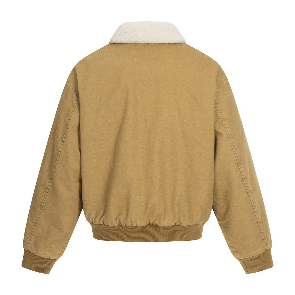 Canvas workwear style short jacket