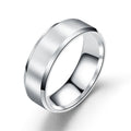 Simple Matte Men Rings Width 8MM Trendy Three Color  Stainless Steel Rings For Men Jewelry Gift