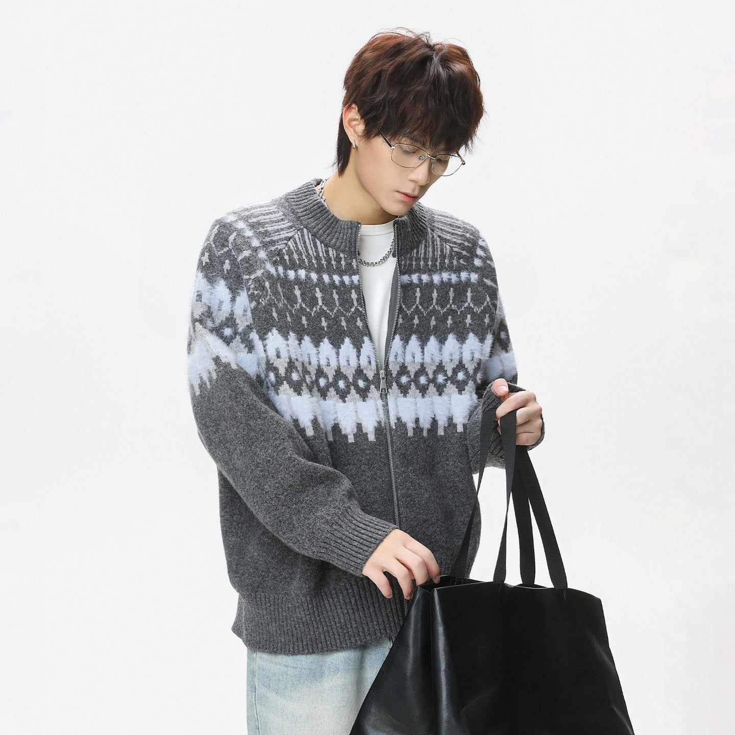 Ethnic style sweater for men