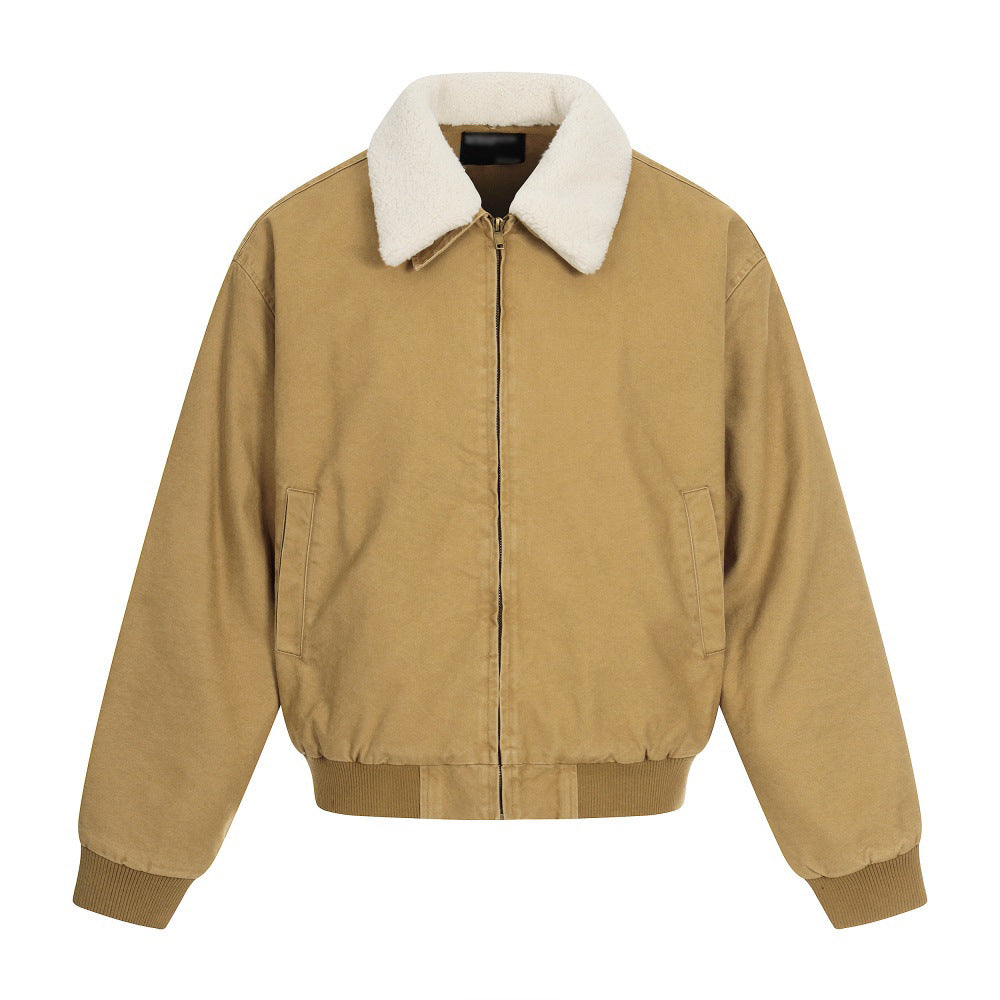 Canvas workwear style short jacket