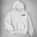 LUMOOD White Hoodie with Black Logo